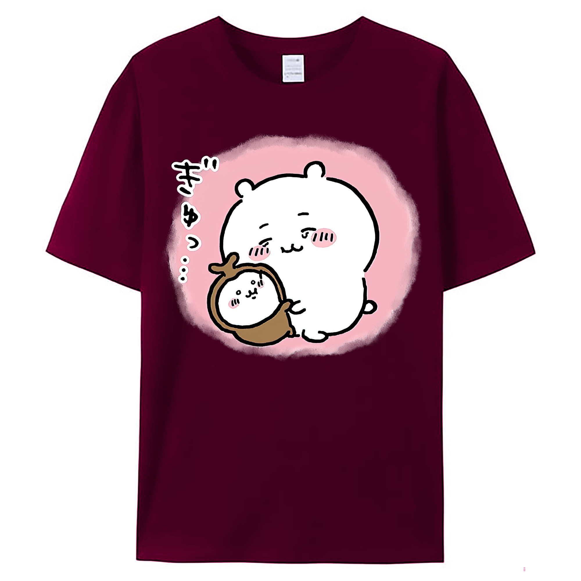 （画像用） ちいかわ ちいかわ Chii-kawa chiikawa レディースカジュアルプリントTシャツ（綿100％）